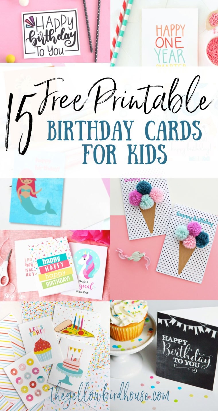 Free Printable Birthday Cards For Kids