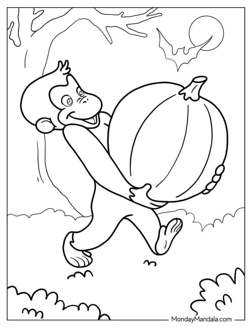Curious George Printable Coloring Pages