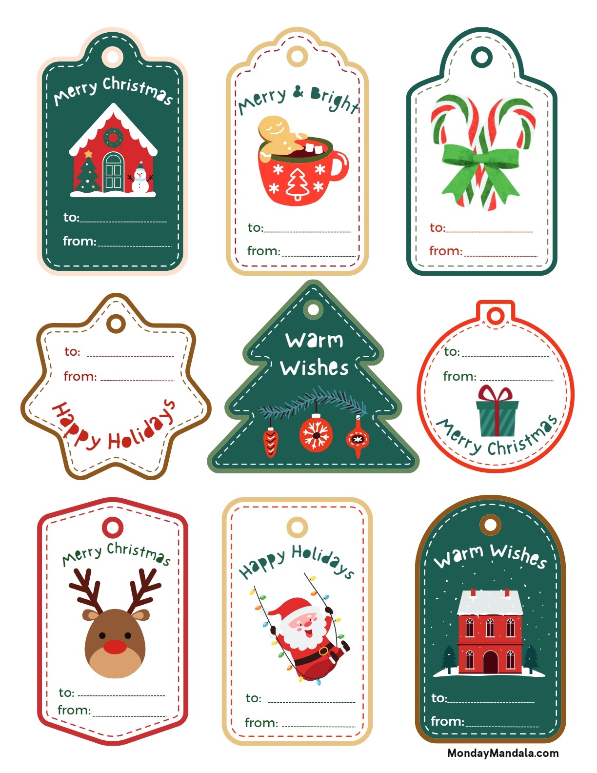 Merry Christmas Tags Free Printable
