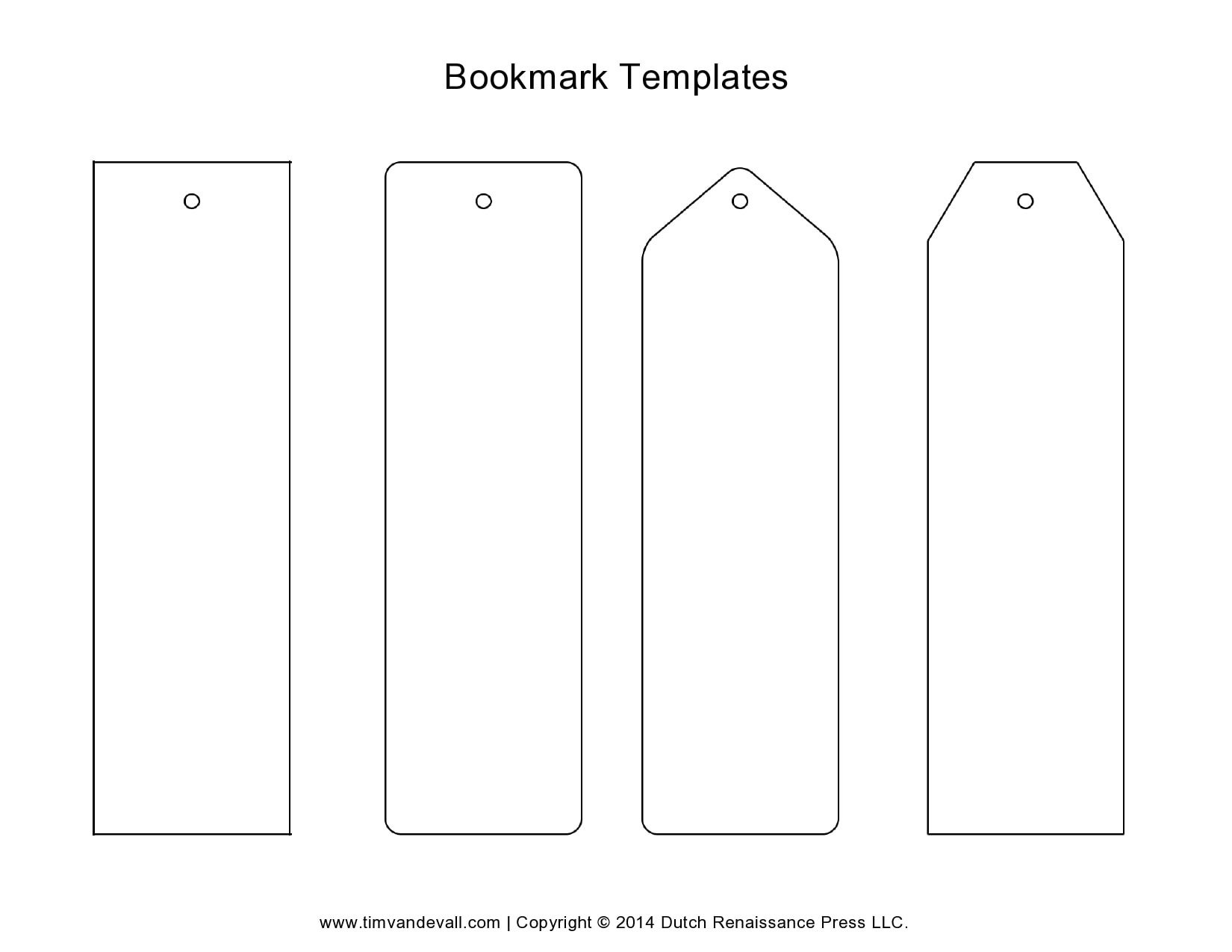 Free Editable Printable Bookmark Templates