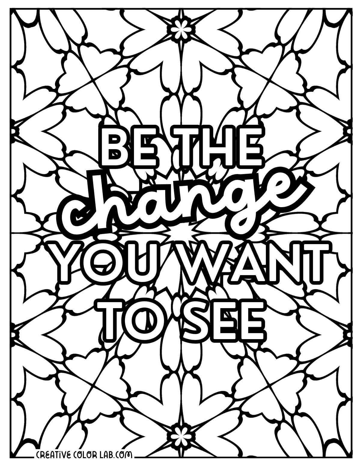 37 Inspirational Quotes Coloring Pages Positive PDF Printables