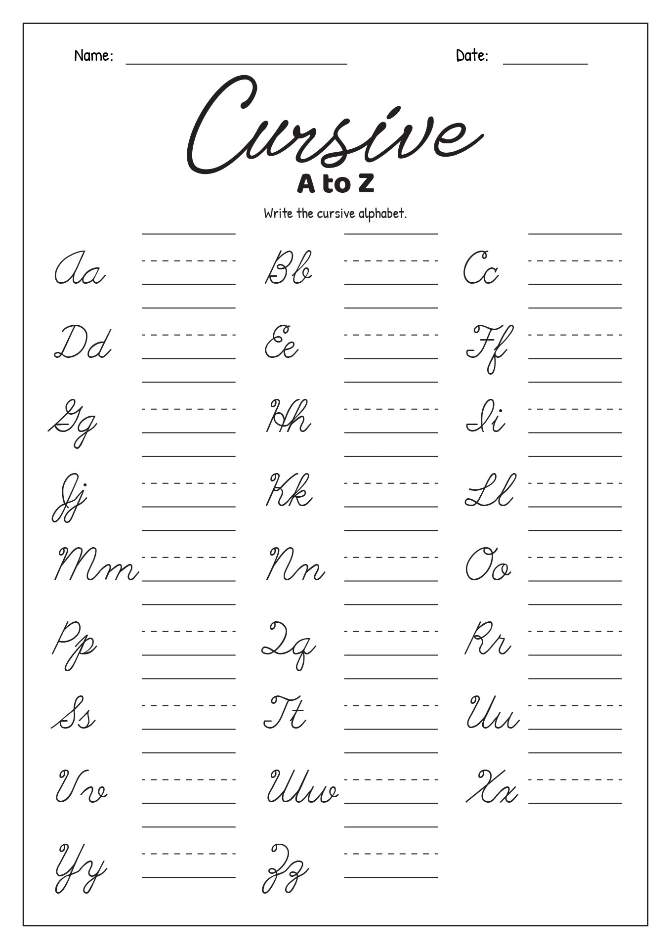 3rd 4th 5th Grade Handwriting Worksheets Free 3 5 Printables Worksheets Library