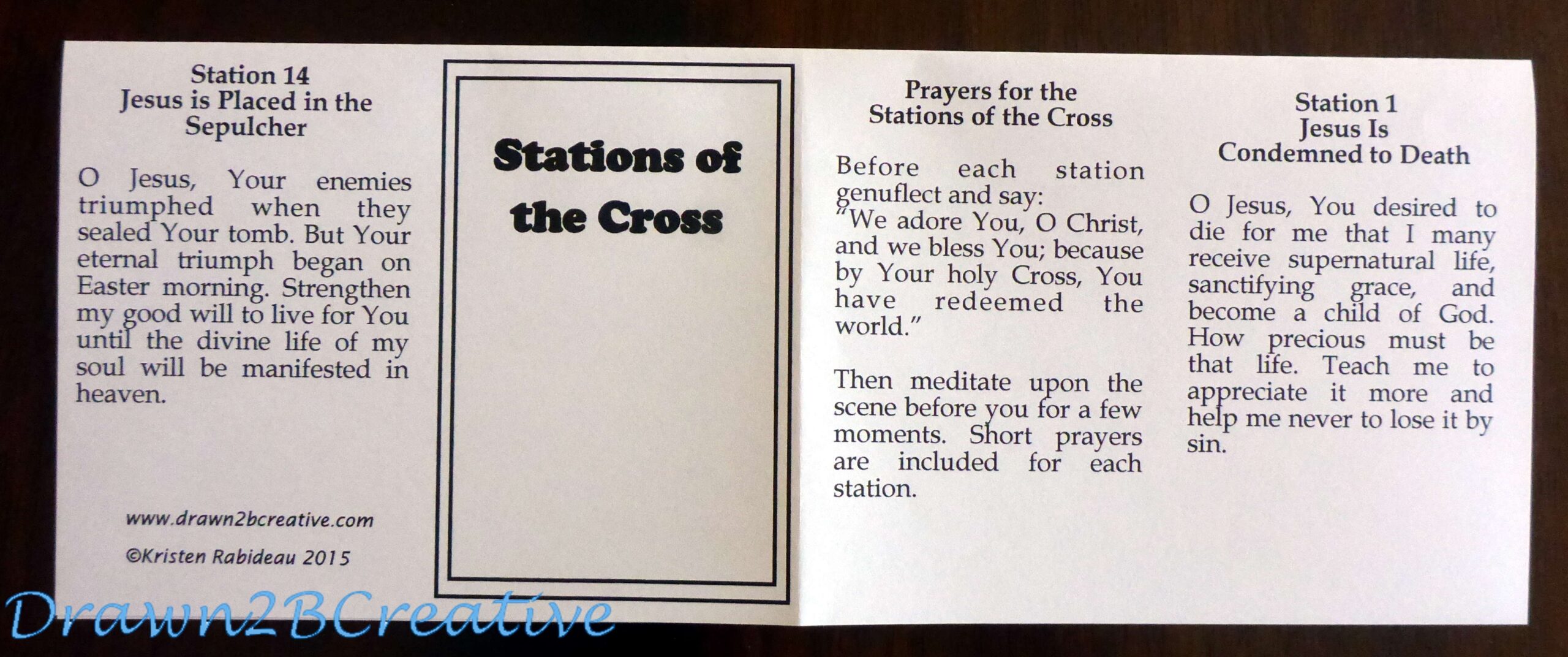 40 Days Of Free Lenten Printables Stations Of The Cross Minibook Of Prayers Drawn2BCreative