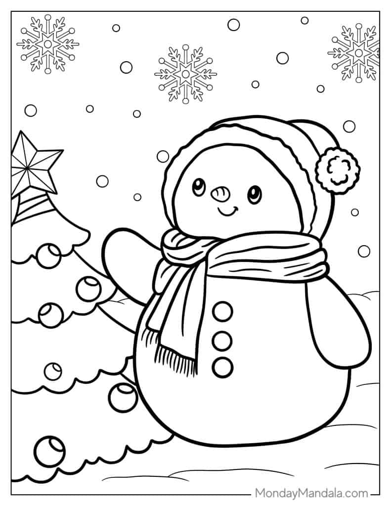 42 Snowman Coloring Pages Free PDF Printables 