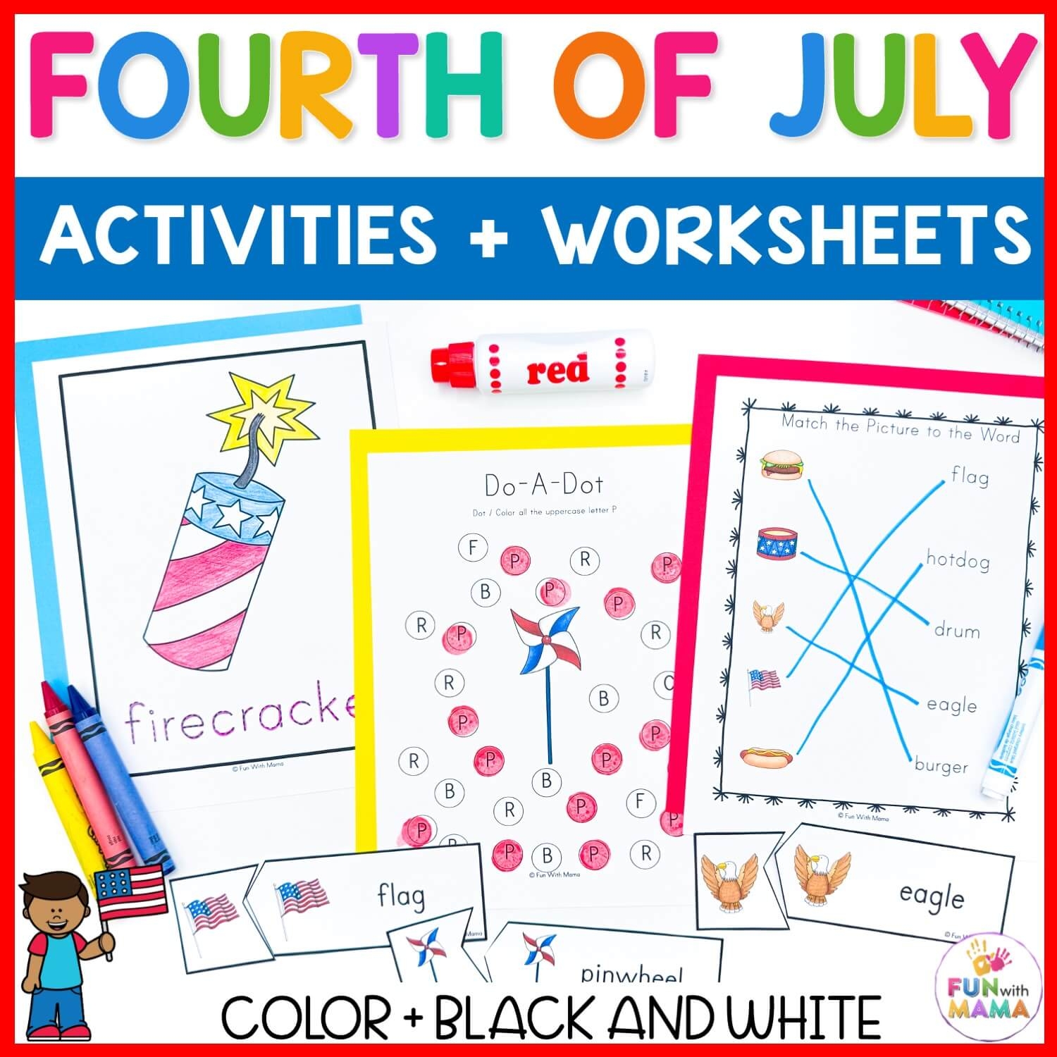 Free Printable Preschool Worksheets 4Th Of July Theme