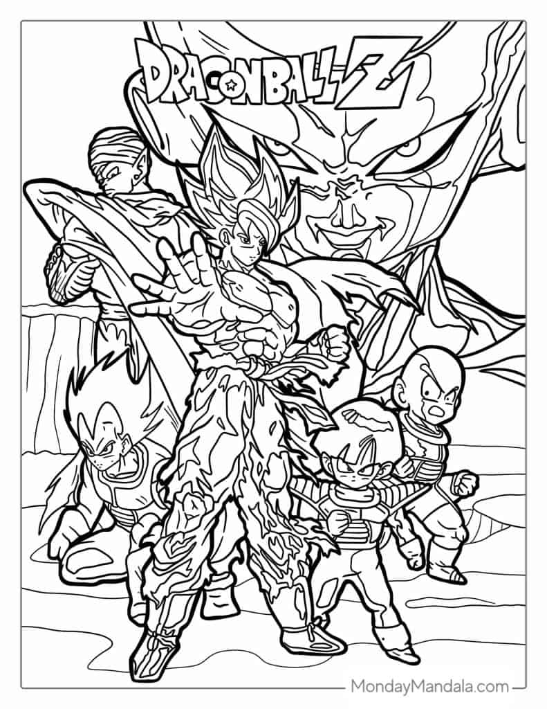Dragon Ball Z Coloring Pages Printable