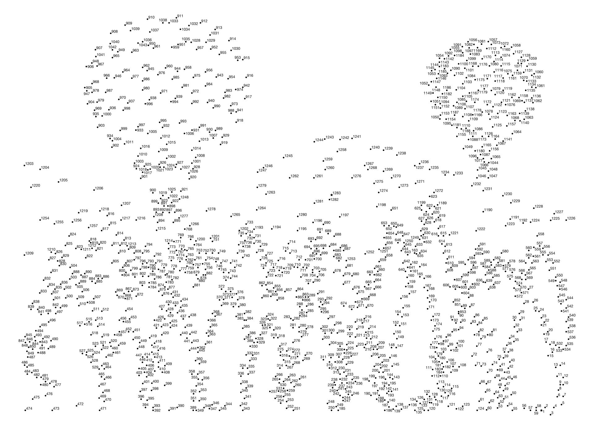 Extreme Dot To Dot Printables 500 Dots