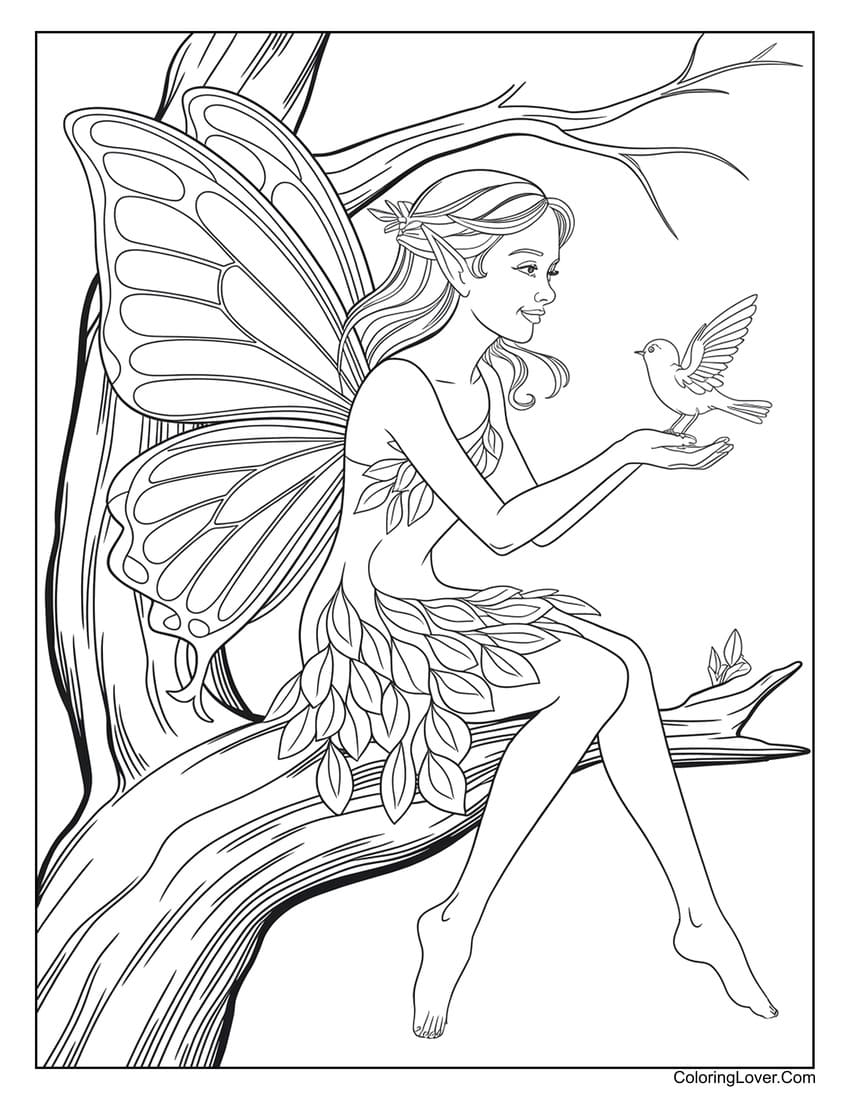 Free Printable Fairy Coloring Pages