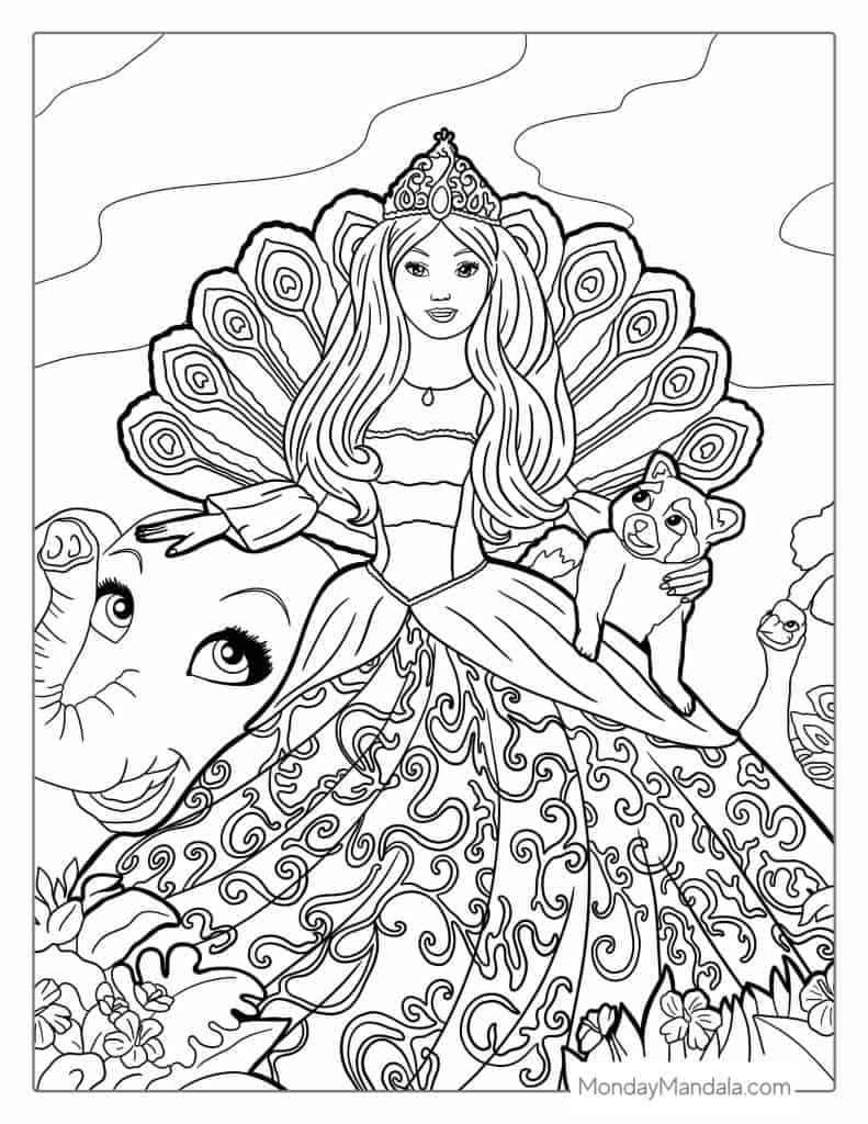 Barbie Coloring Pages Free Printable