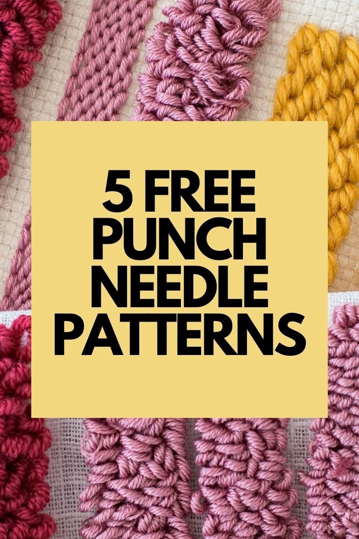 6 Free Printable Punch Needle Patterns