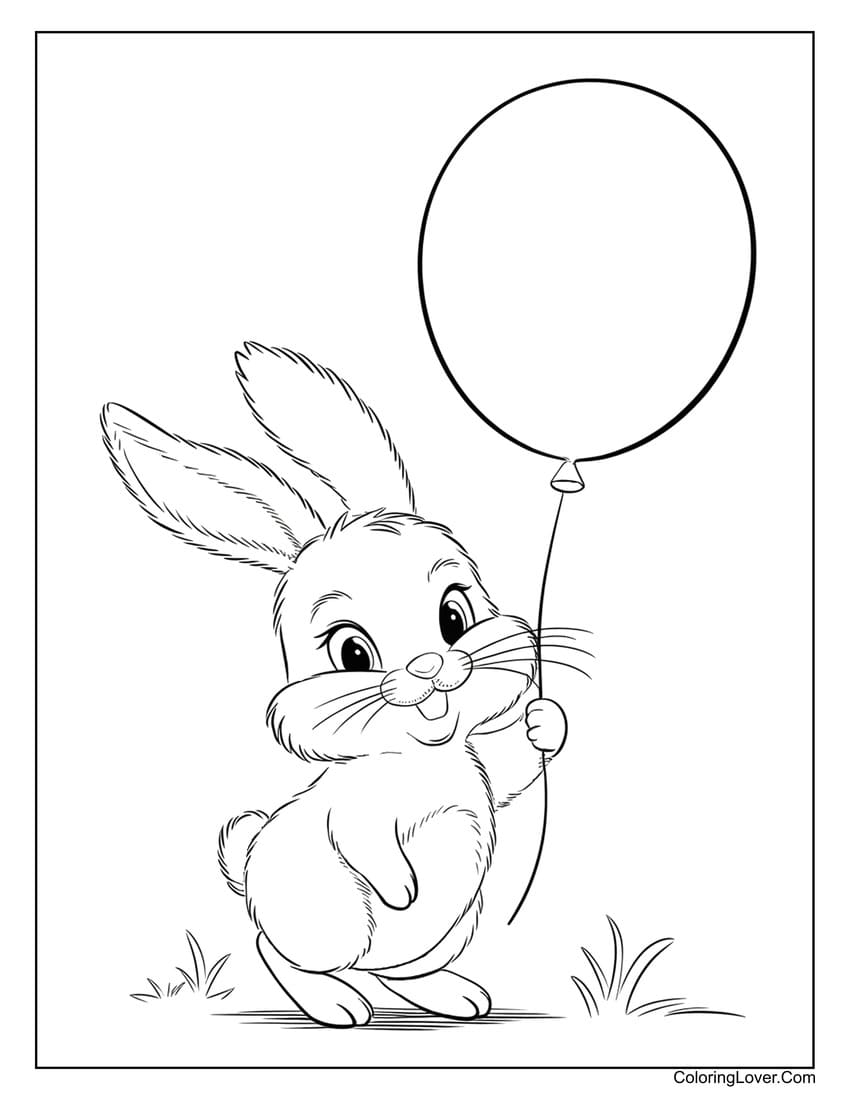 Easter Bunny Coloring Pages Printable