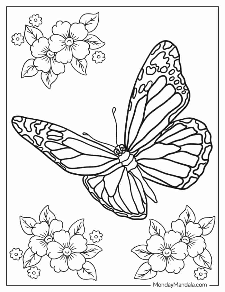 62 Butterfly Coloring Pages Free PDF Printables 