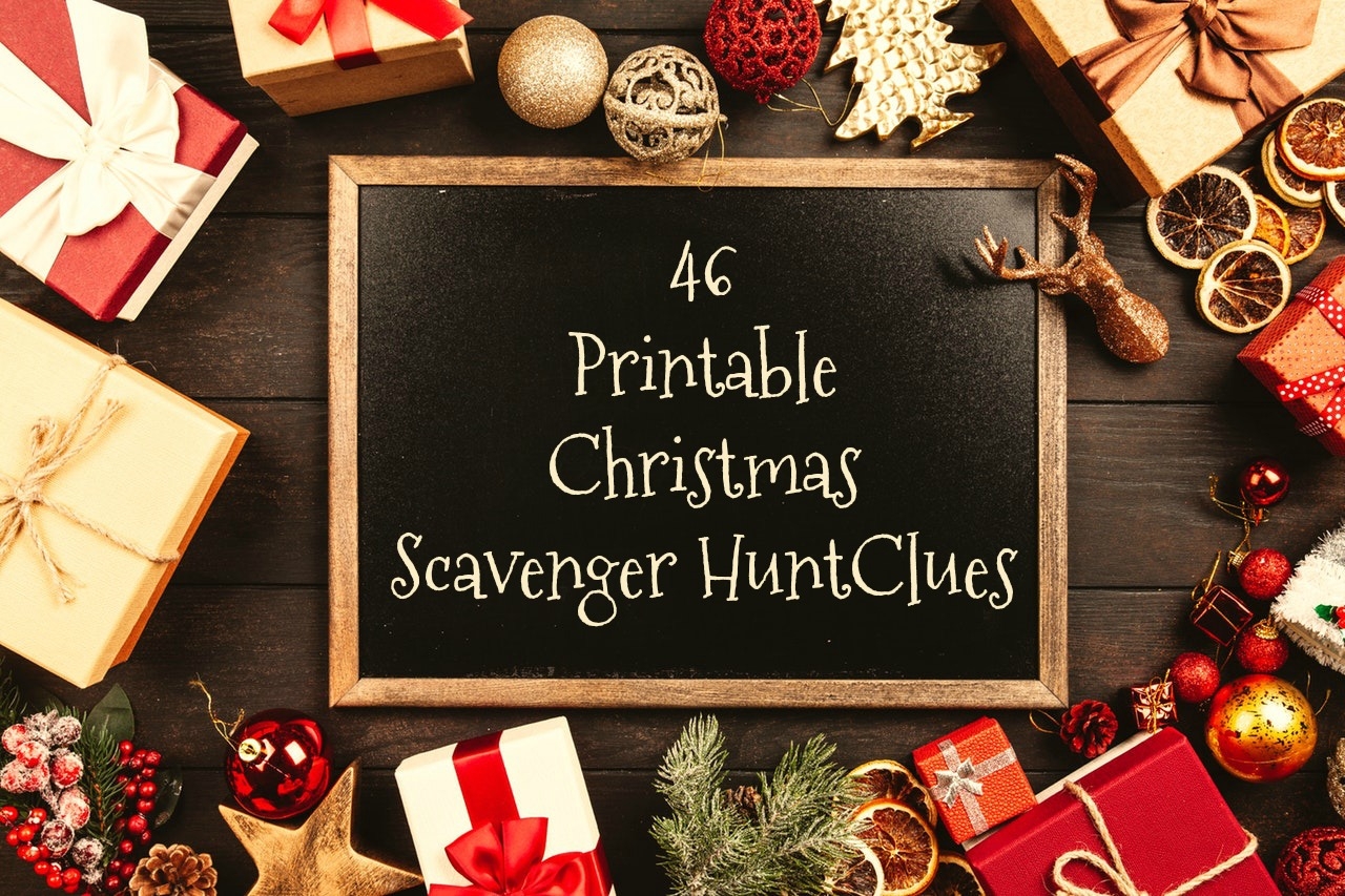 46 Printable Christmas Scavenger Hunt Clues