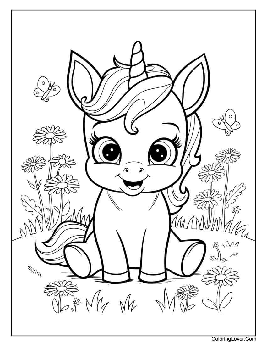 Printable Coloring Pages Of Unicorns
