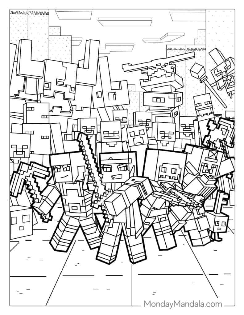 Free Printable Coloring Pages Minecraft