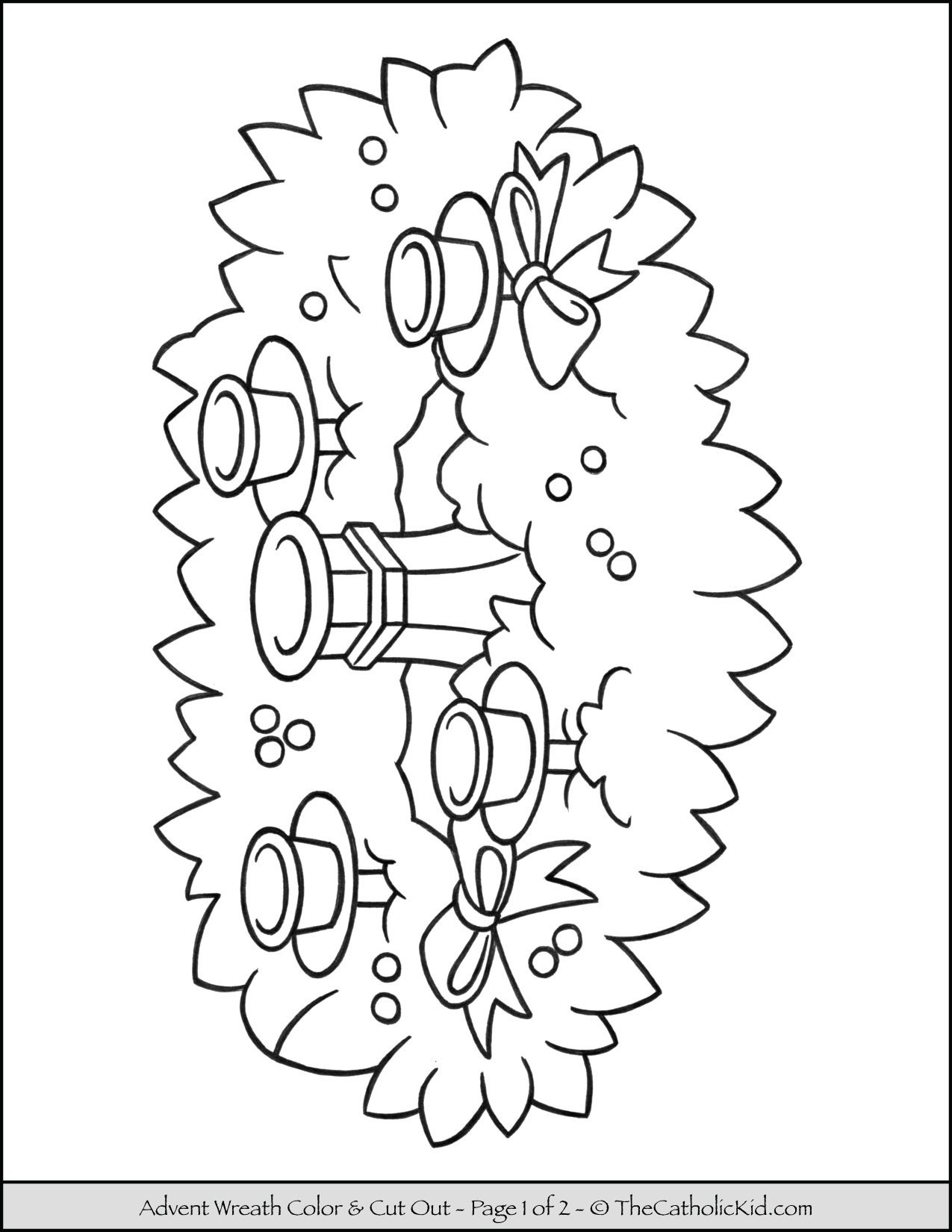 Advent Wreath Coloring Pages Printable