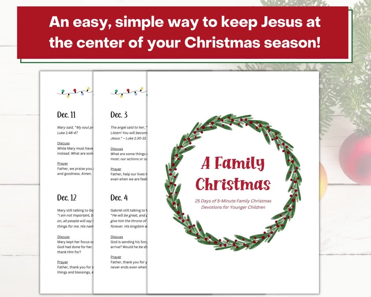 Advent Devotional For Kids Printable Christmas Devotions For Families Christmas Bible Verses Advent Bible Verses Advent Calendar Etsy