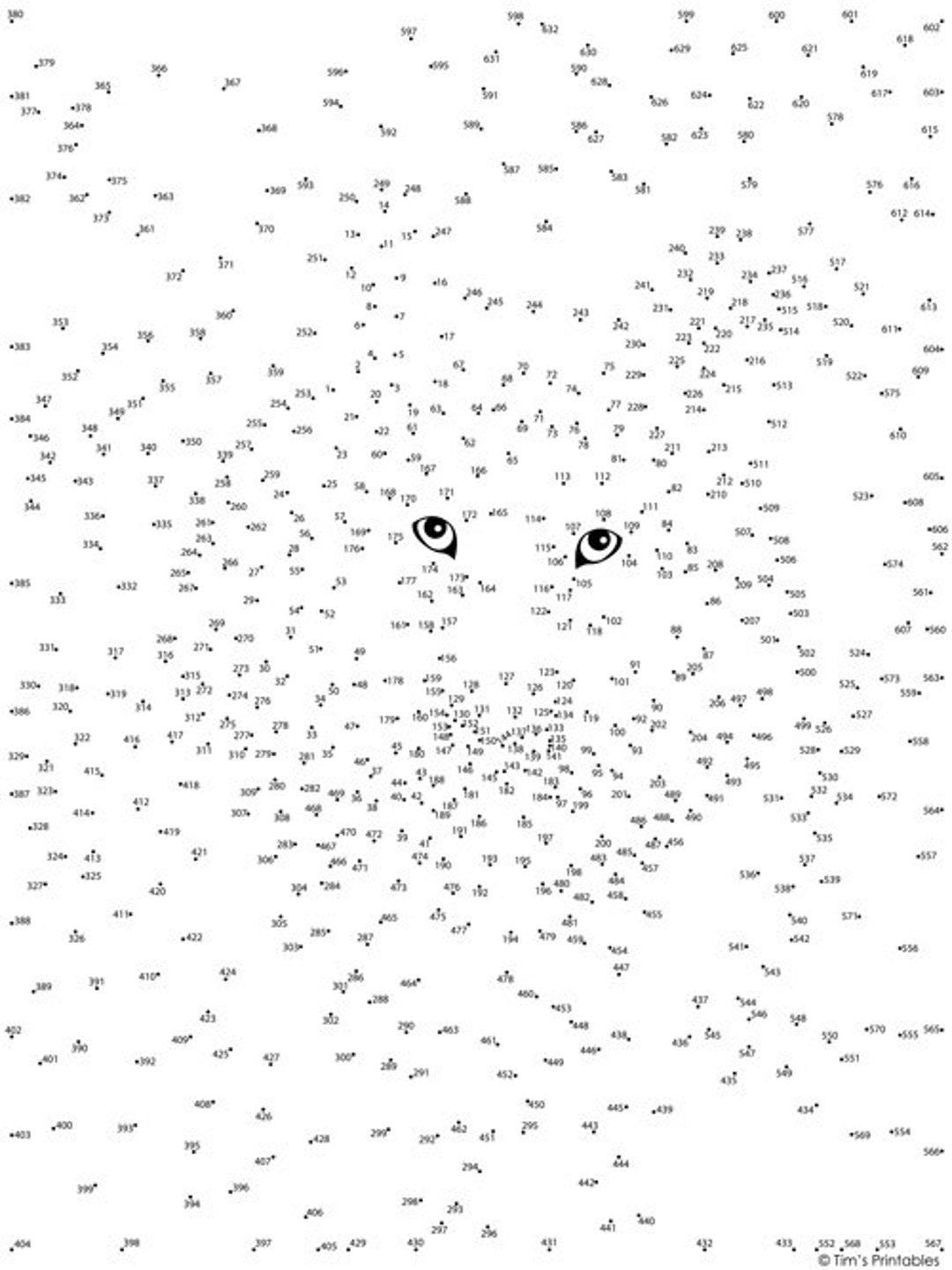 Extreme Dot To Dot Animals Free Printables