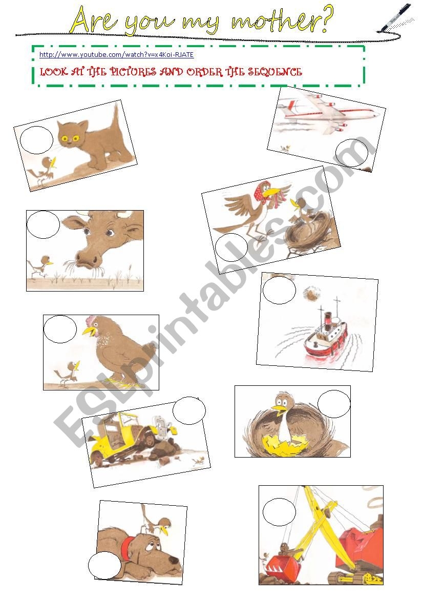 Are You My Mother ESL Worksheet By BRISANATY