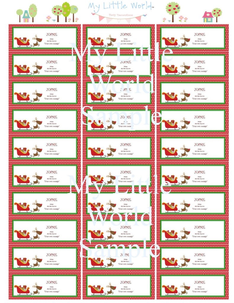 Free Printable Christmas Address Labels