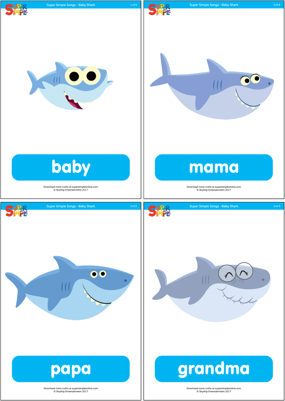 Free Printable Of Baby Shark Song