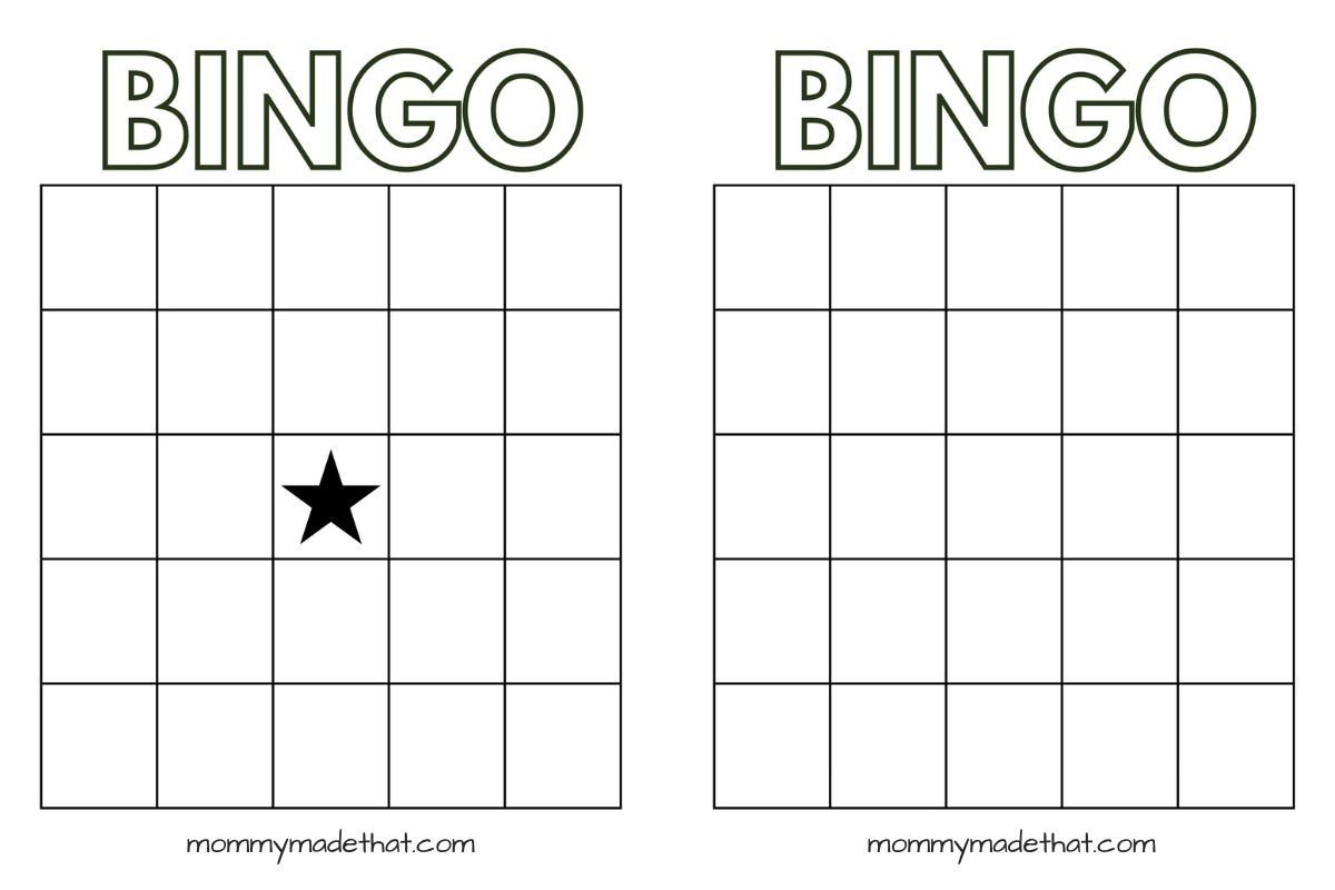 Free Printable Bingo Cards Blank