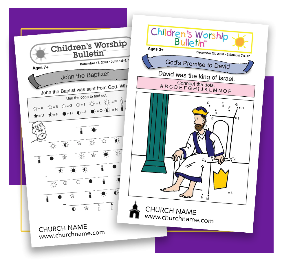 Bulletin Activities And Puzzles To Engage Children During Worship Children s Worship Bulletins