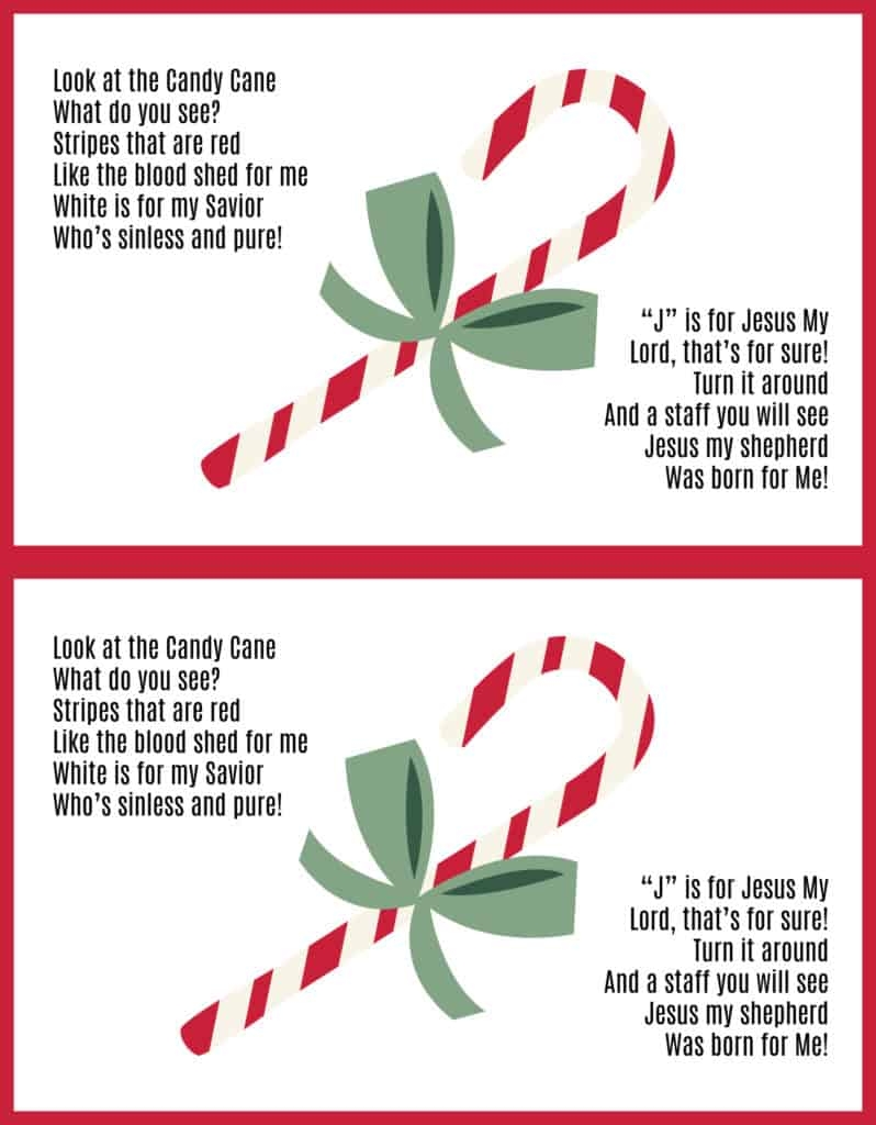 Meaning Of The Candy Cane Free Printable