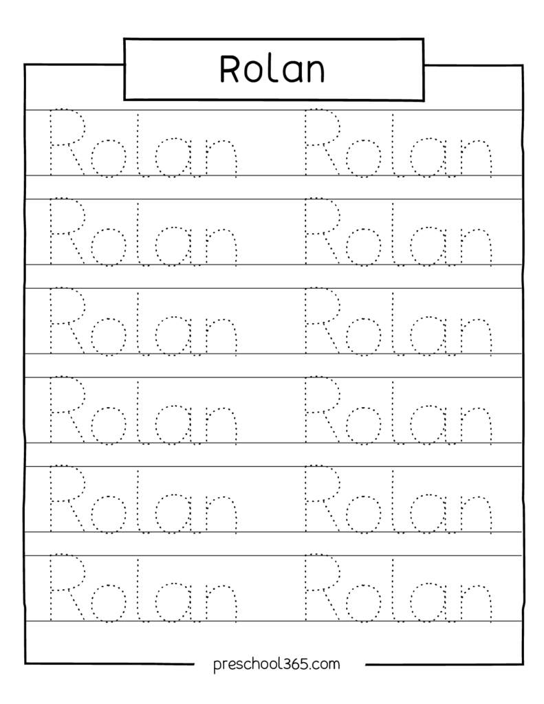 Free Printable Name Tracing Worksheets