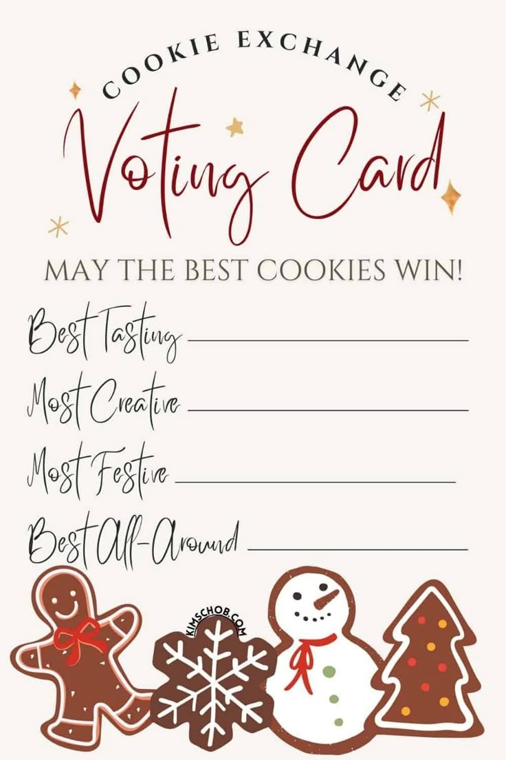 Cookie Exchange Games Free Printables
