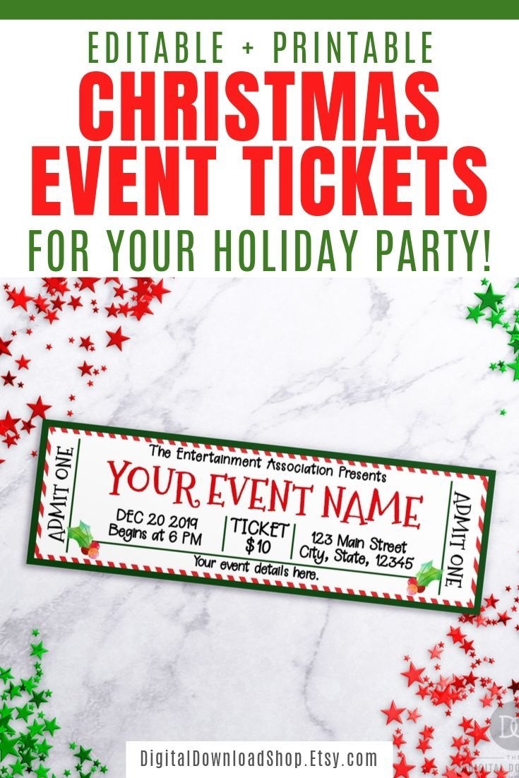 Christmas Event Ticket Template Invitation