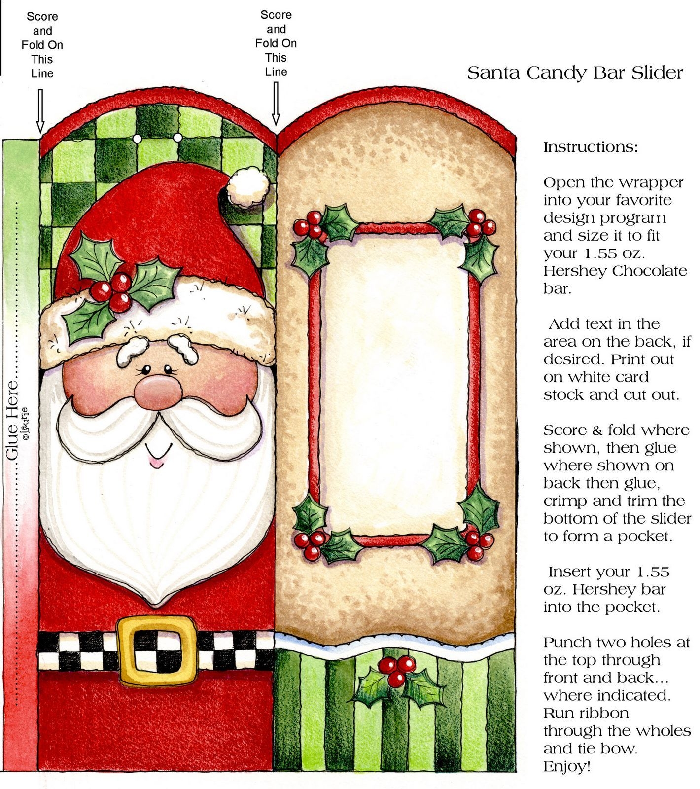 CHRISTMAS SANTA CANDY BAR WRAPPER PRINTABLE