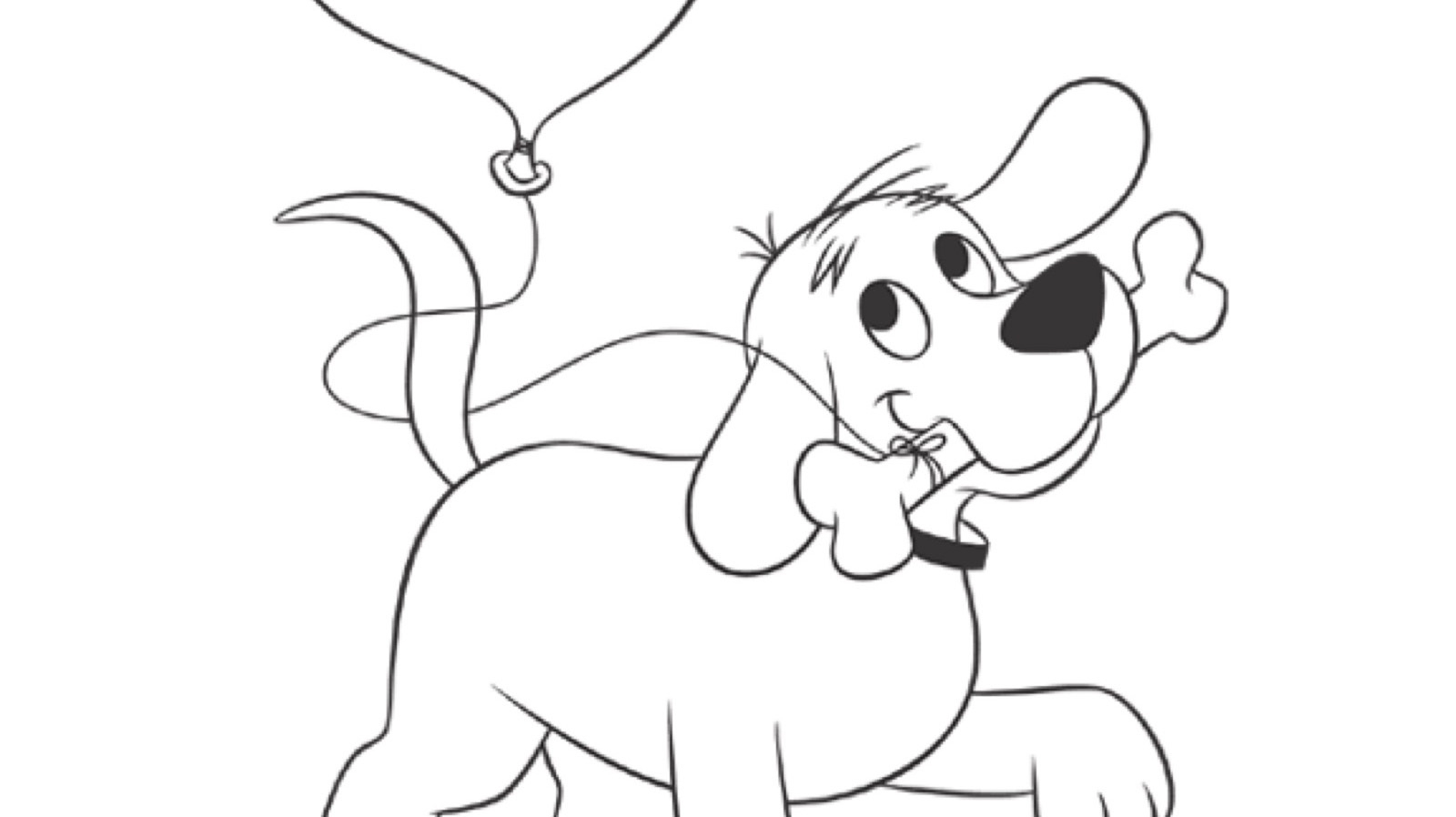 Clifford And Balloon Coloring Page Kids PBS KIDS For Parents