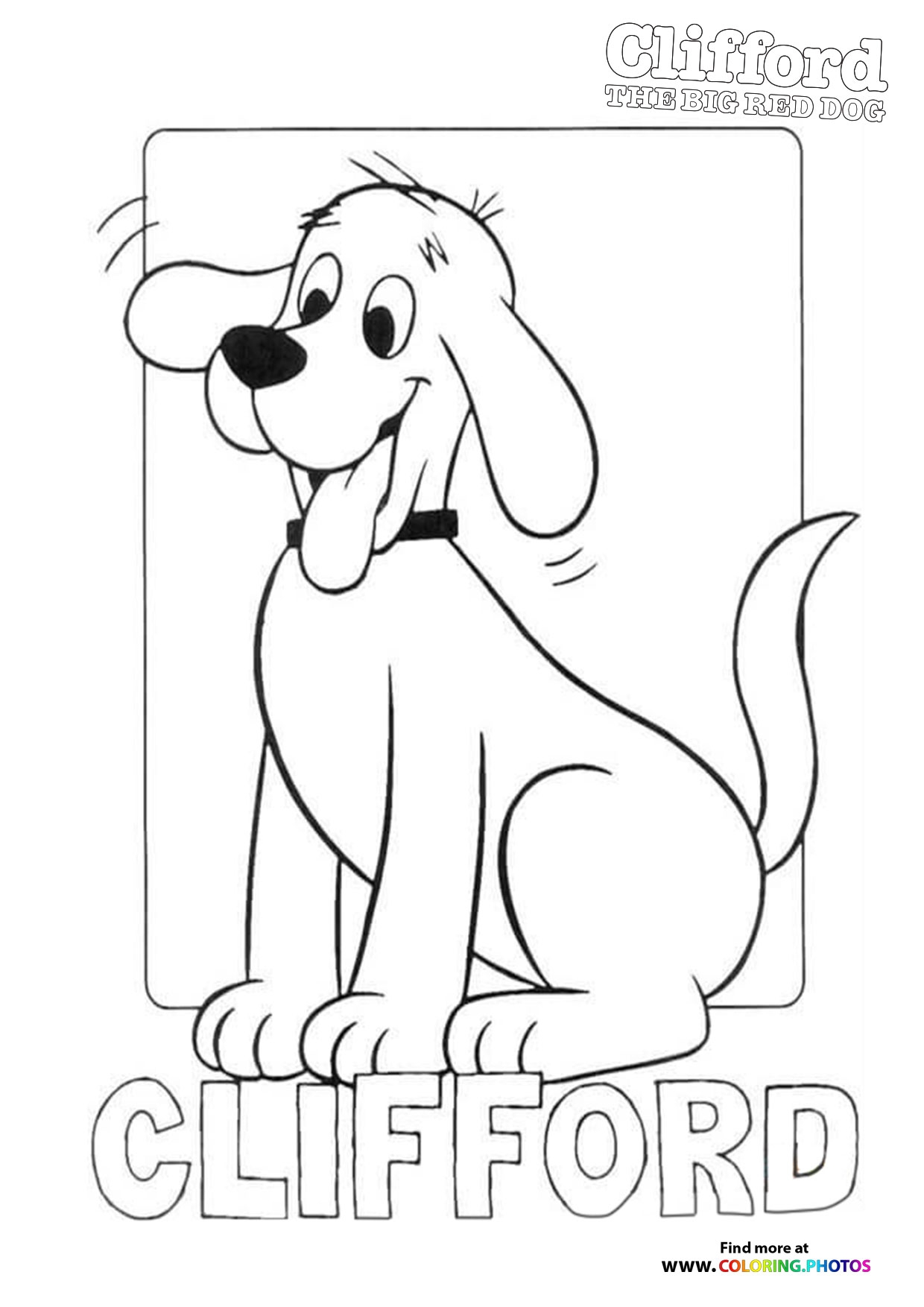 Clifford The Big Red Dog Coloring Pages For Kids Free And Easy Printable