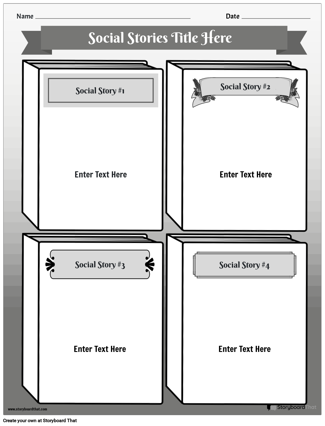 Create Custom Social Stories Templates Free And Printable