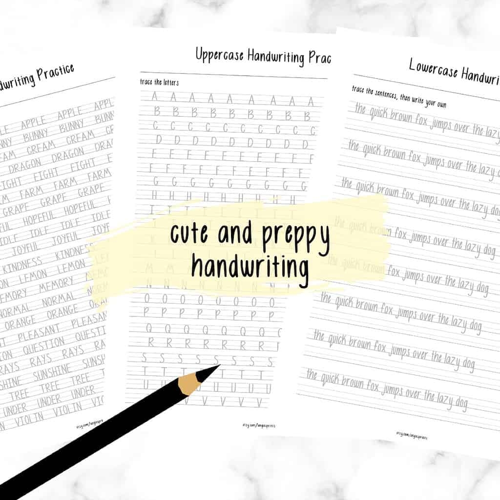 Cute Handwriting Practice Sheets Masha Plans