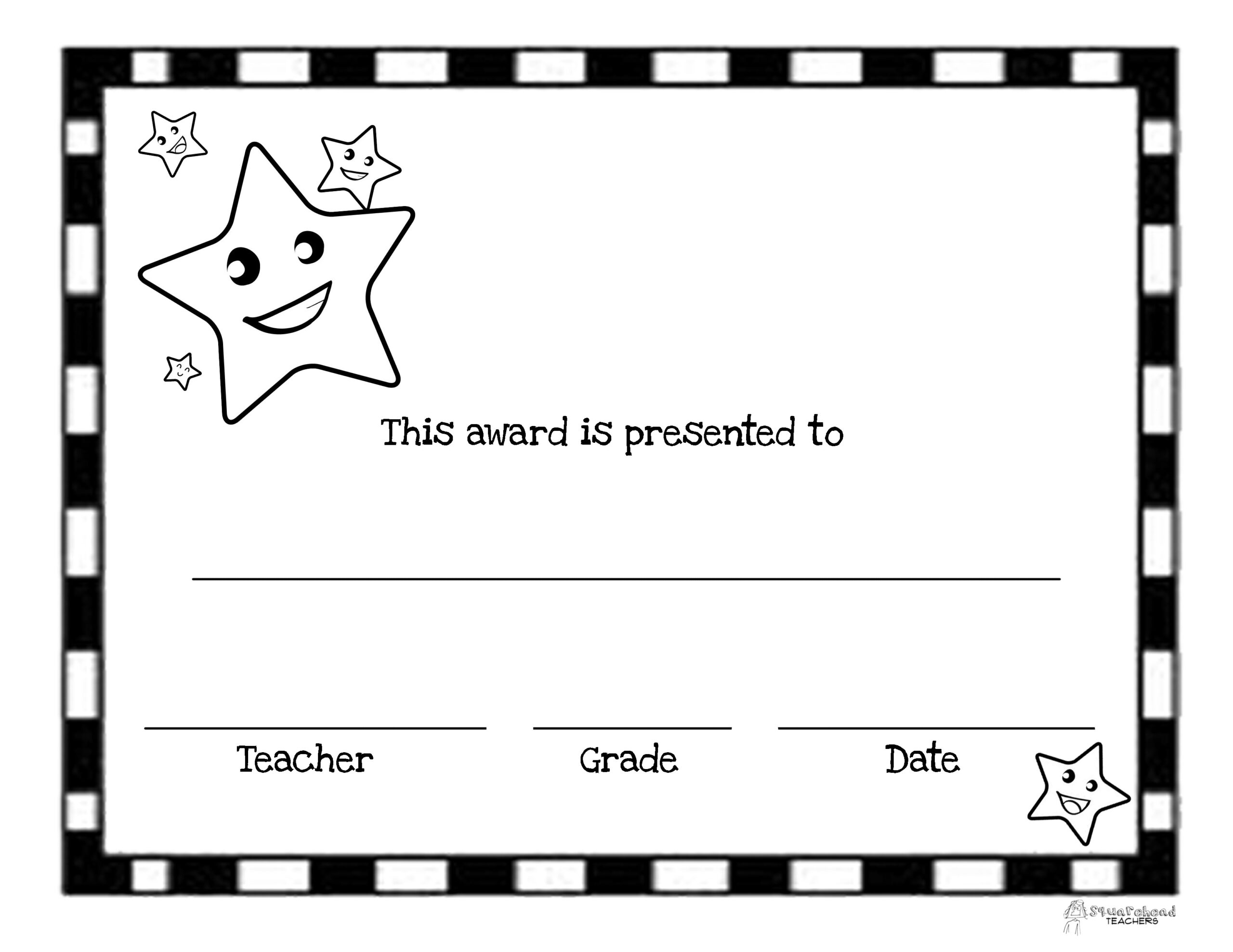 Free Printable Award Certificates For Preschoolers