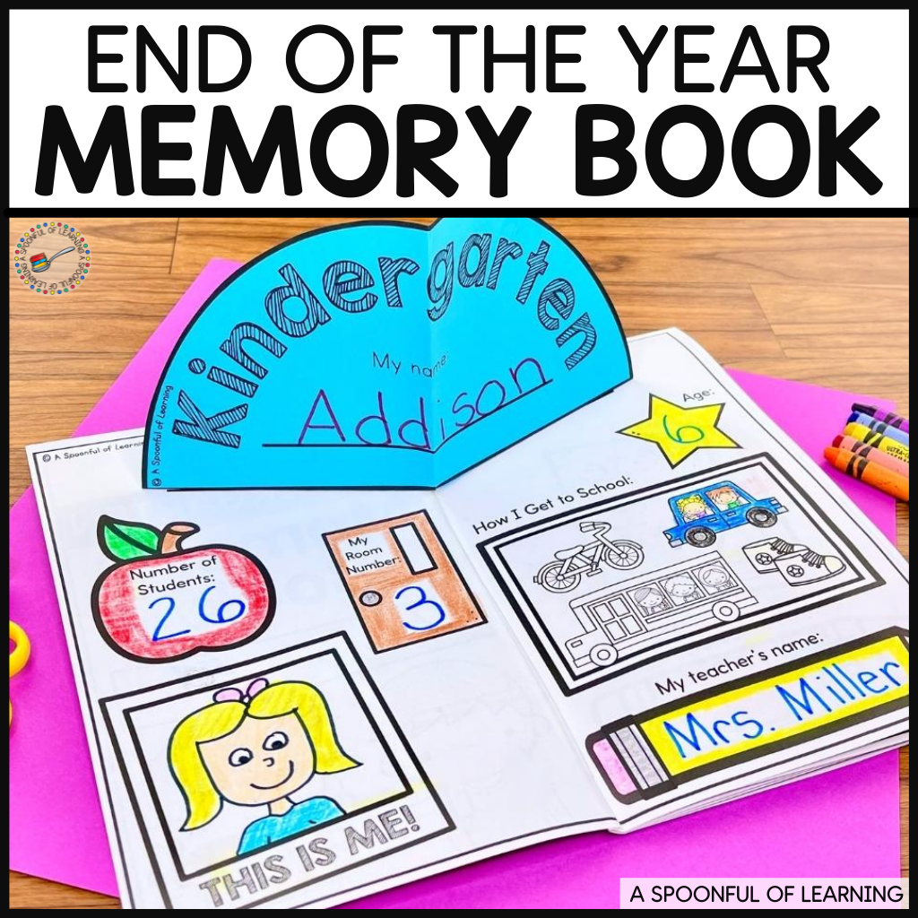 Free Printable End Of The School Year Memory Book