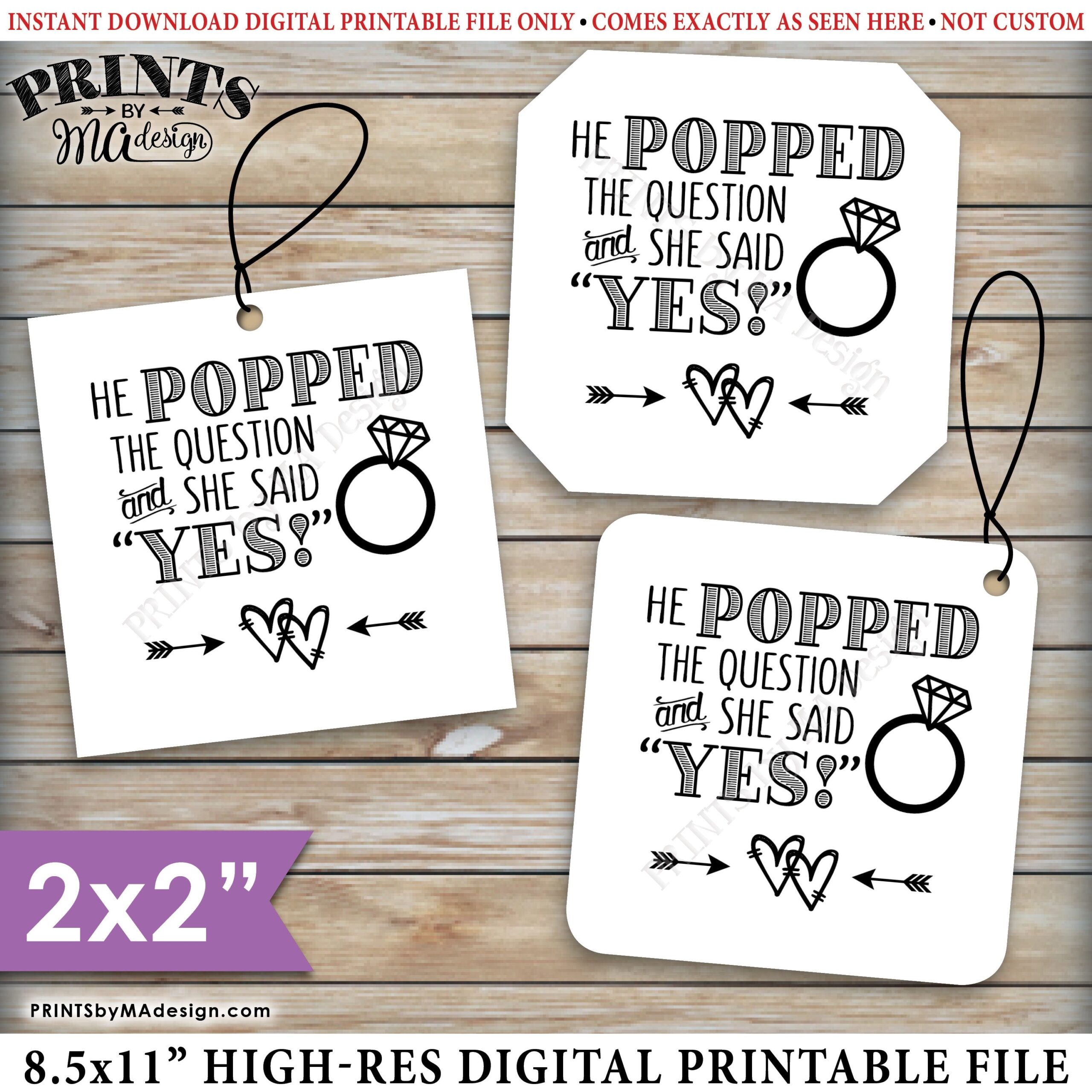 He Popped The Question Tags Free Printable
