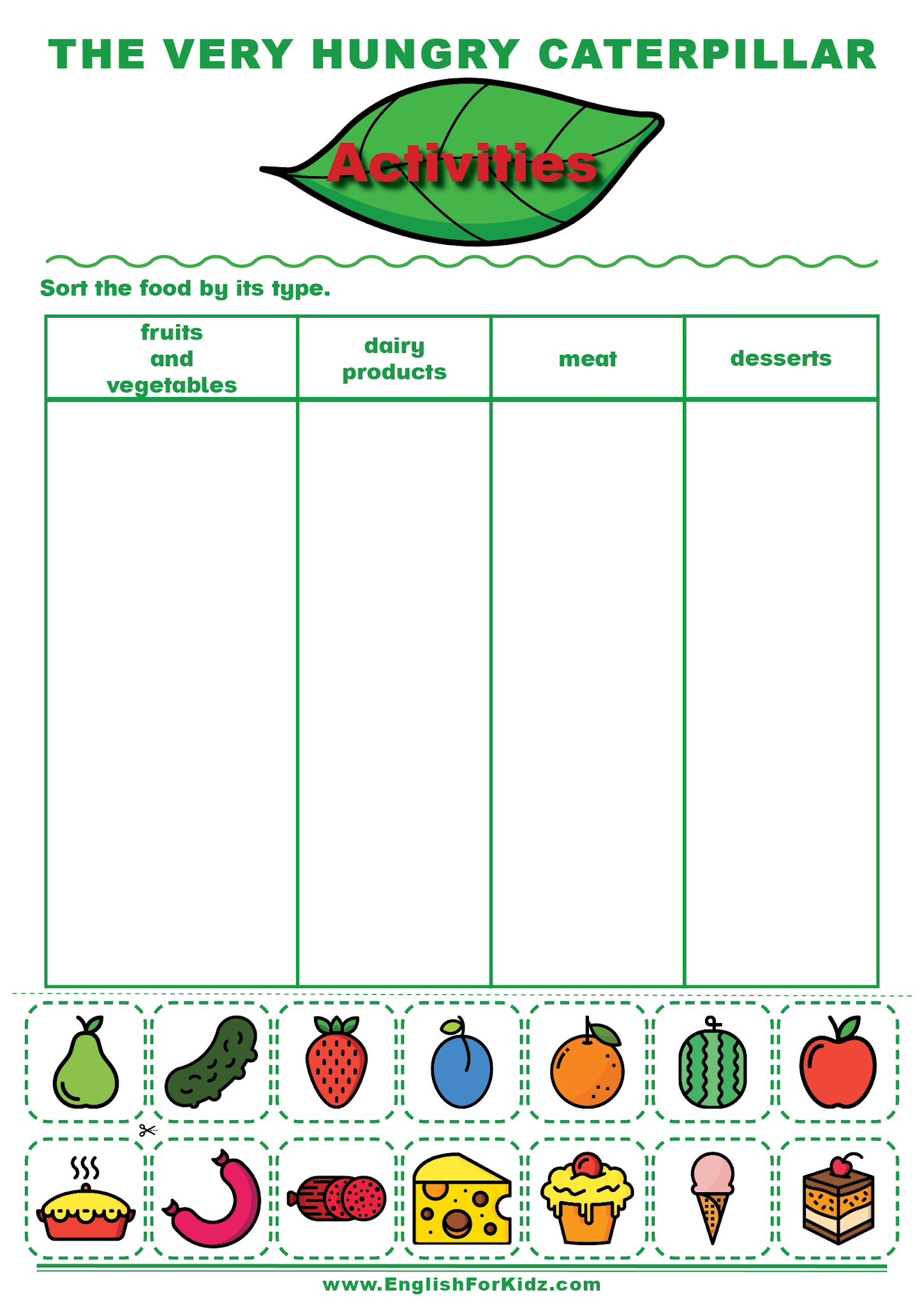 Very Hungry Caterpillar Printable Activities