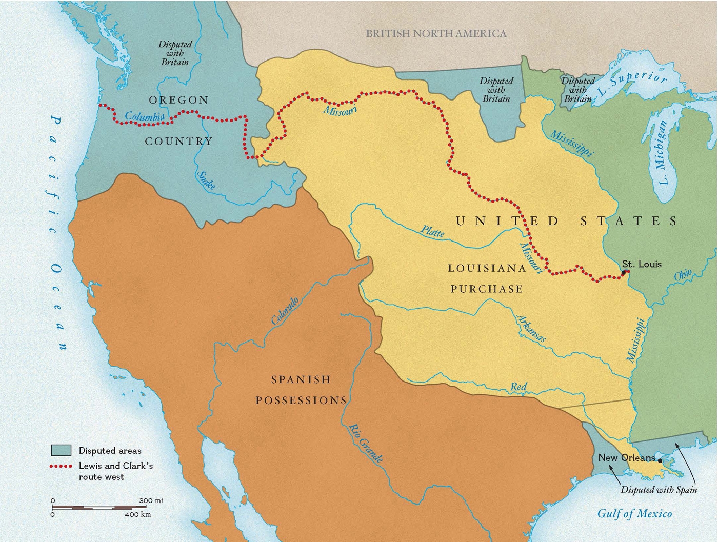 Map Of Louisiana Purchase Printable