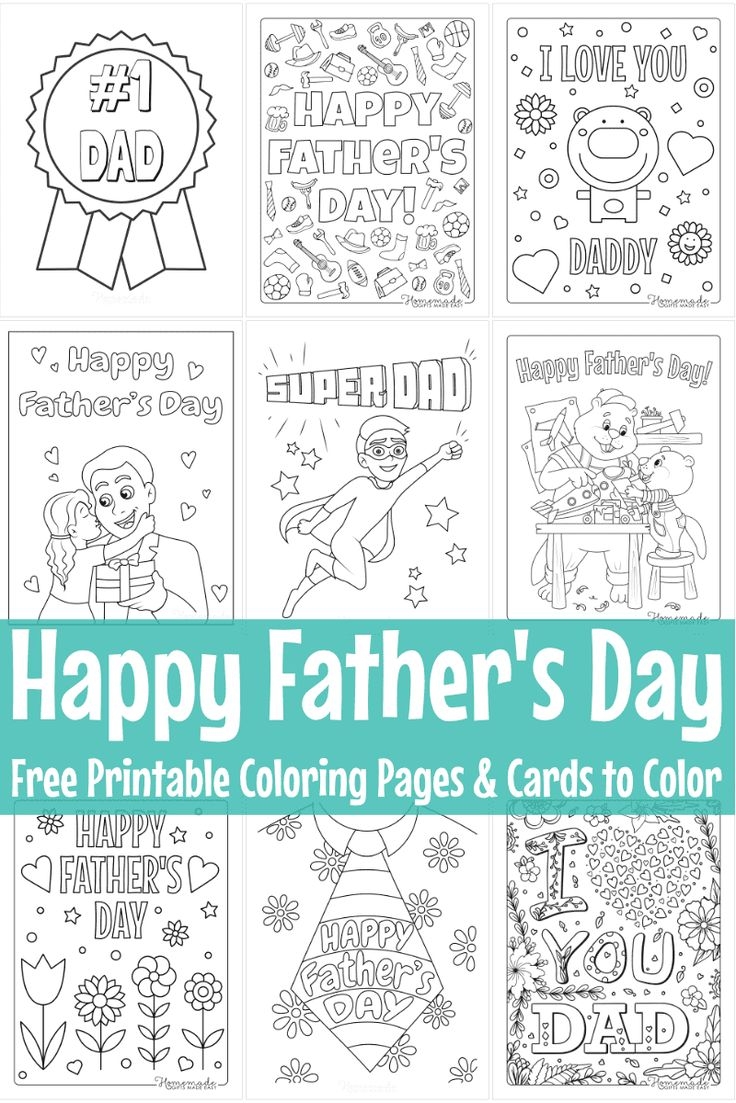 Father'S Day Printable Coloring Pages