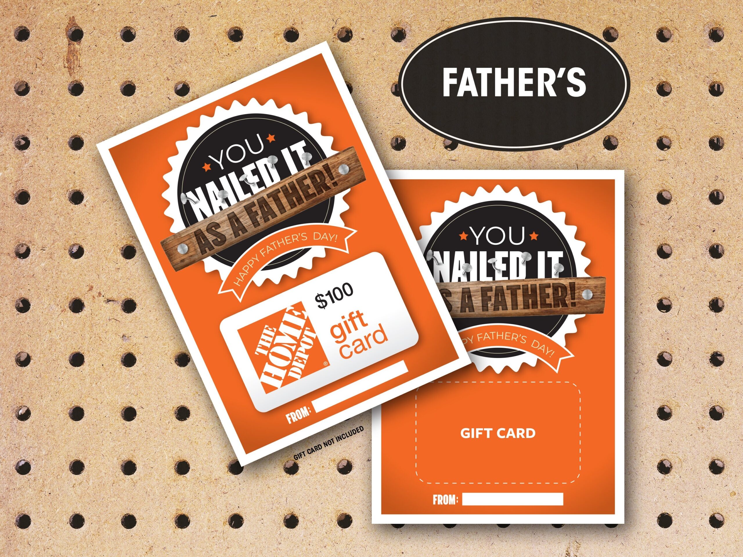 Father s Day Gift Card Holder Printable Instant Download Father s Day Dad s Birthday Home Depot Etsy