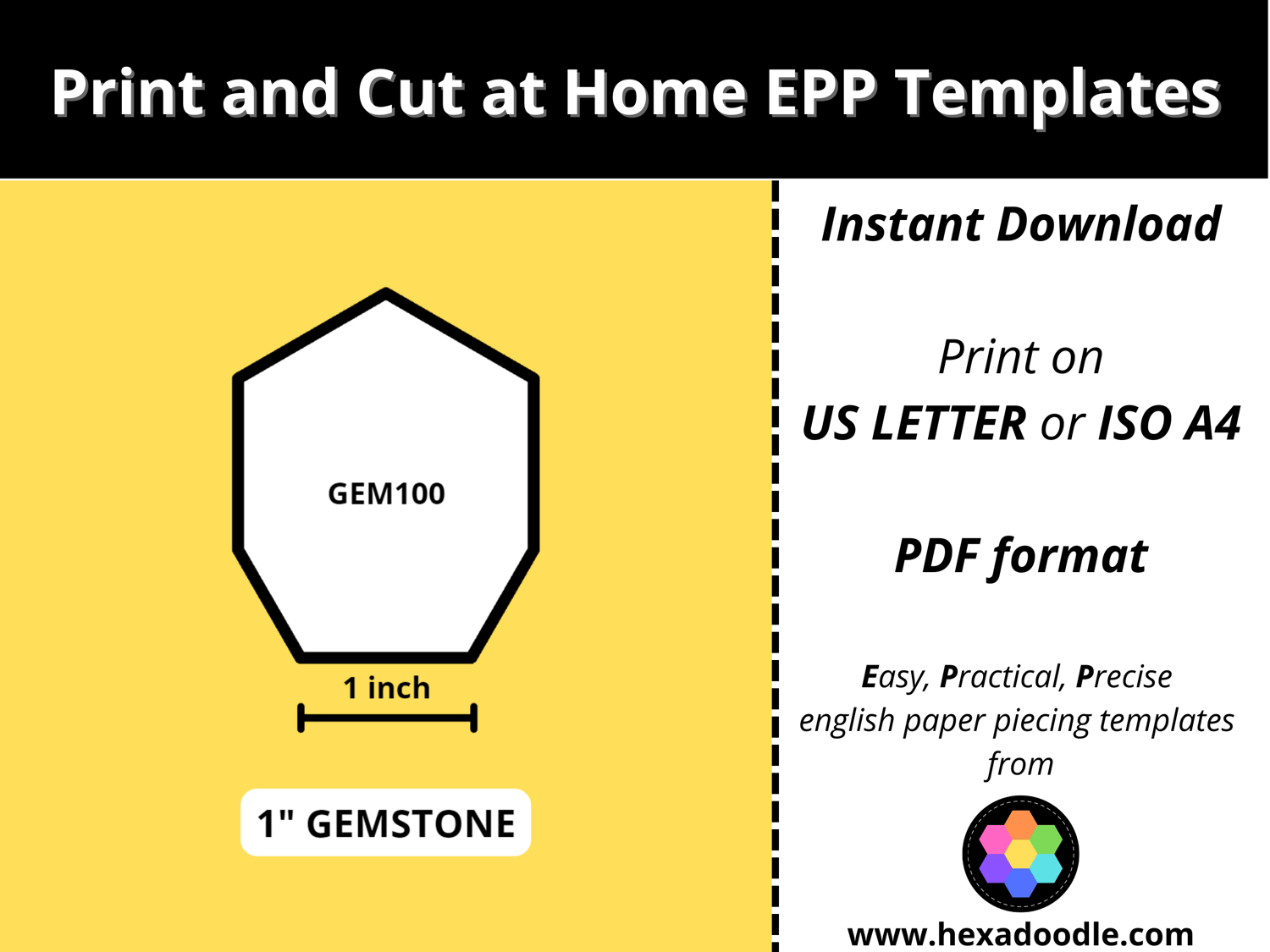 Printable 6 Inch Hexagon Template