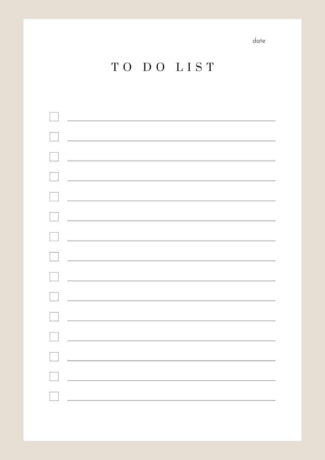 Free Printable To Do Lists