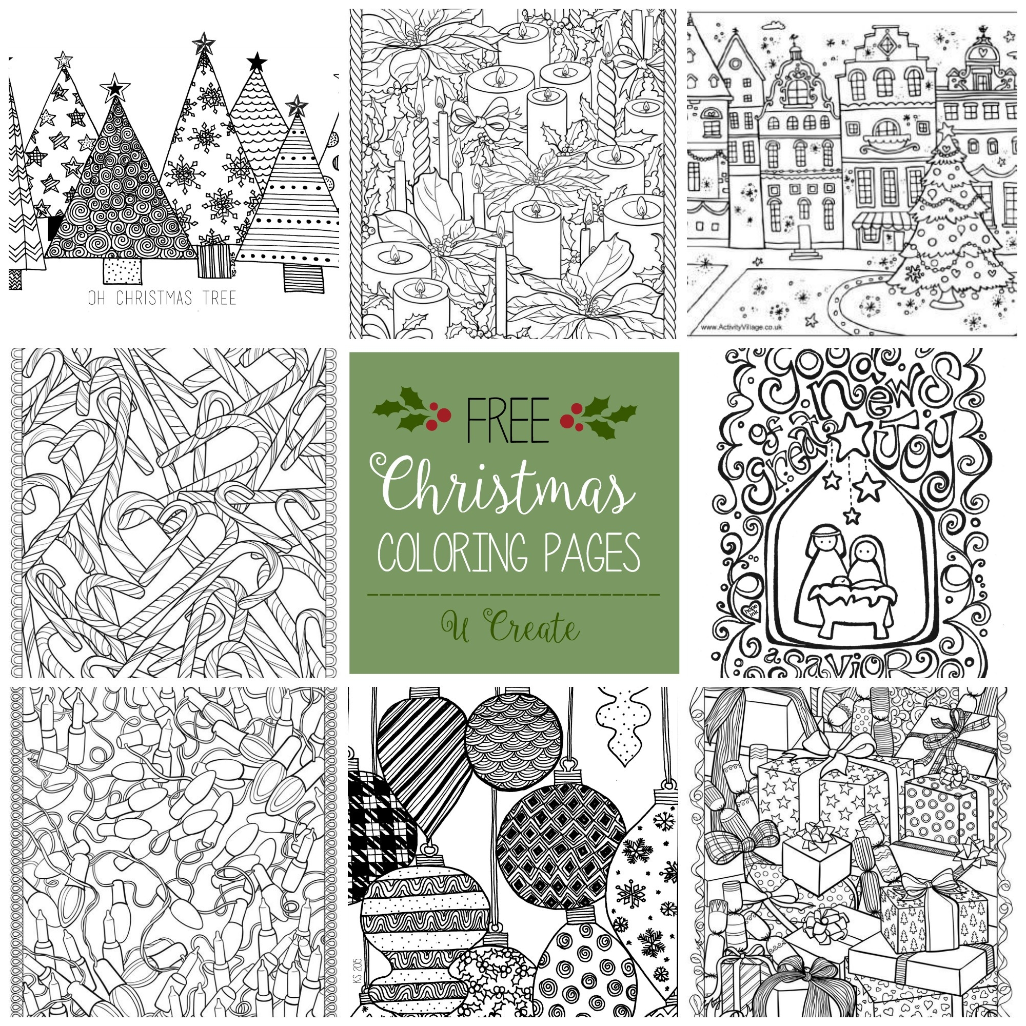 Free Printable Adult Christmas Coloring Pages