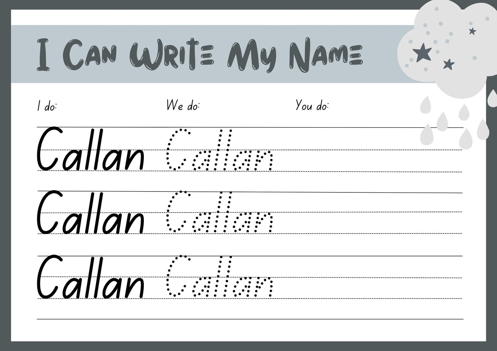 Free Custom Printable Handwriting Worksheet Templates Canva
