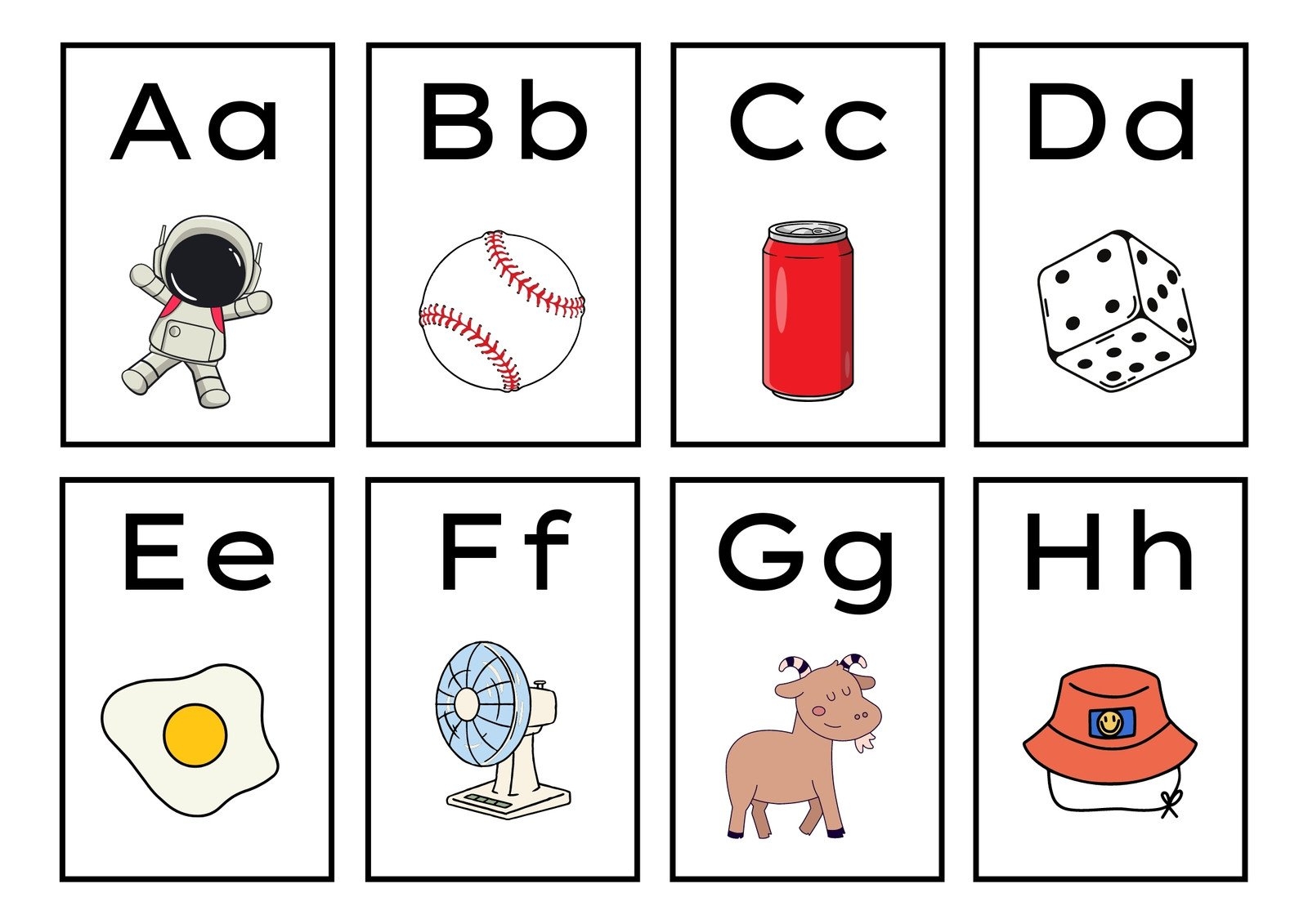 Printable Alphabet Word Picture Cards