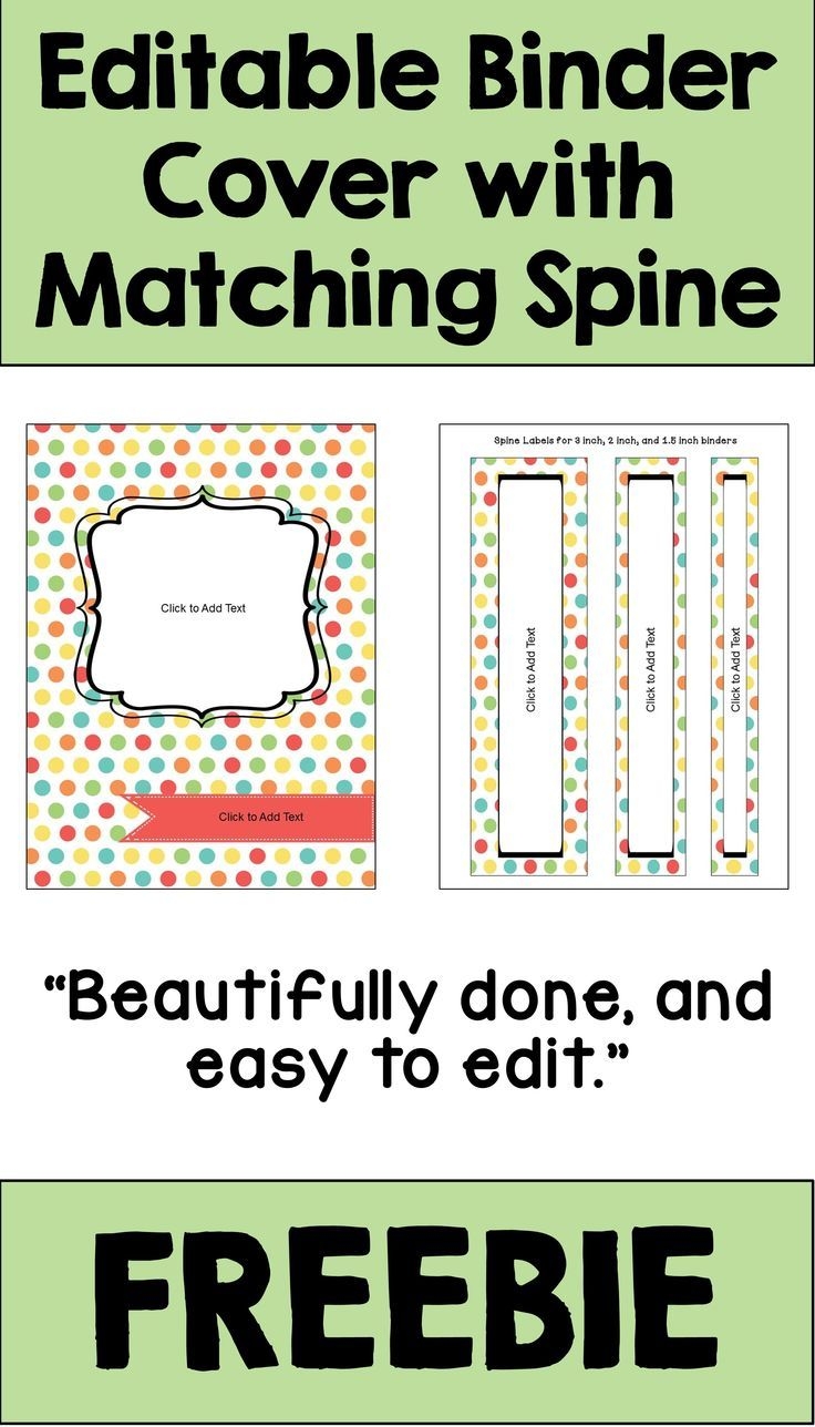 Free Printable Binder Covers And Spines