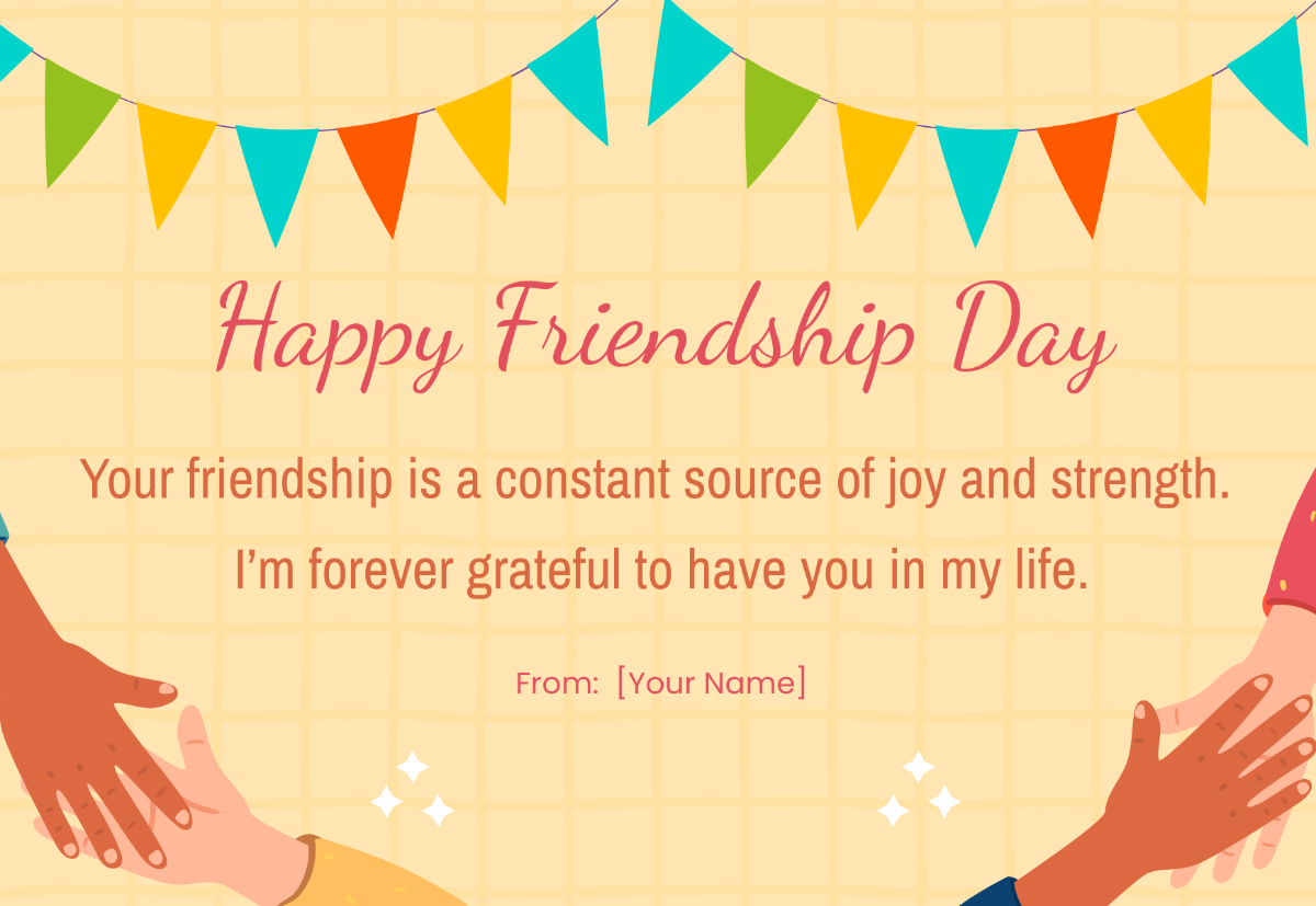Free Friendship Card Templates Editable And Printable